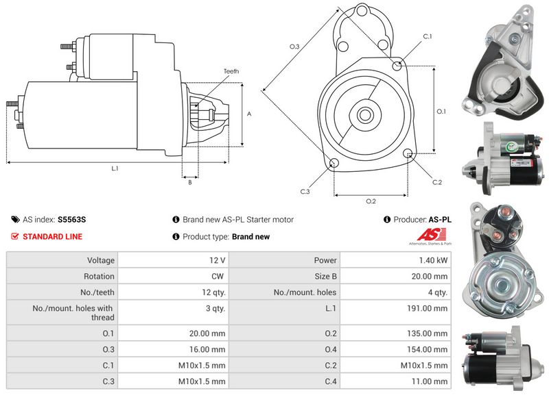 AS-PL S5563S Starter