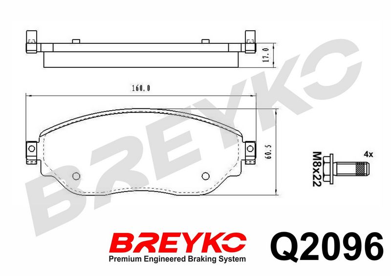 DAVID VASCO Q2096 Stabdžių trinkelių rinkinys, diskinis stabdys