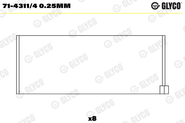 Підшипник шатуна, Glyco 71-4311/40.25MM