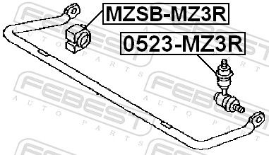 FEBEST 0523-MZ3R Link/Coupling Rod, stabiliser bar