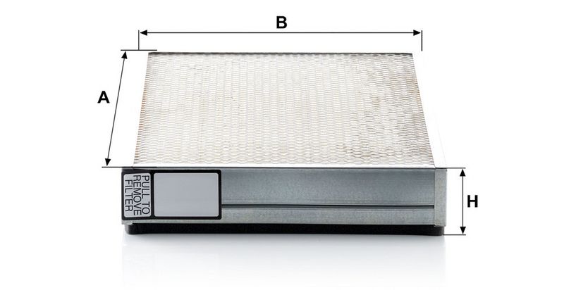 Cabinefilter (65x298x66mm) past: CATERPILLAR 914 G, 924F, 928F, 938F, CP433C, CP433E, CP533E, CS323C, CS423E, CS431C, CS433C, CS433E, CS533E