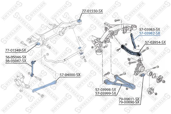 STELLOX 57-03982-SX Control/Trailing Arm, wheel suspension