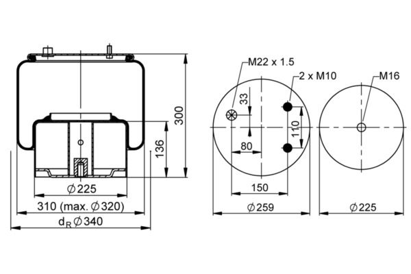 Mech, pneumatické odpružení 1 DF 23 A-4