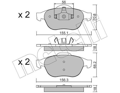 Plaquettes+de+frein+à+disque METELLI 22-0336-1