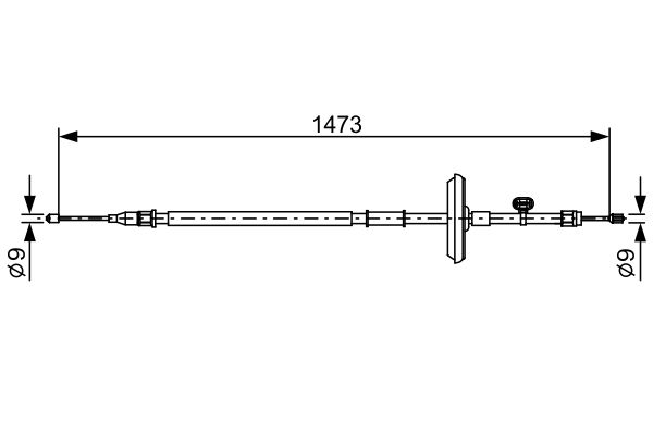 BOSCH Trekkabel, parkeerrem 1 987 482 505