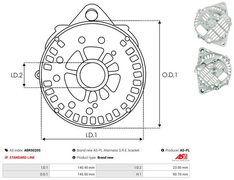 AS-PL ABR5020S Protective Cap, alternator