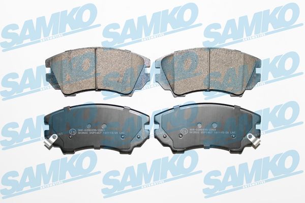Комплект гальмівних накладок, дискове гальмо, Samko 5SP1467