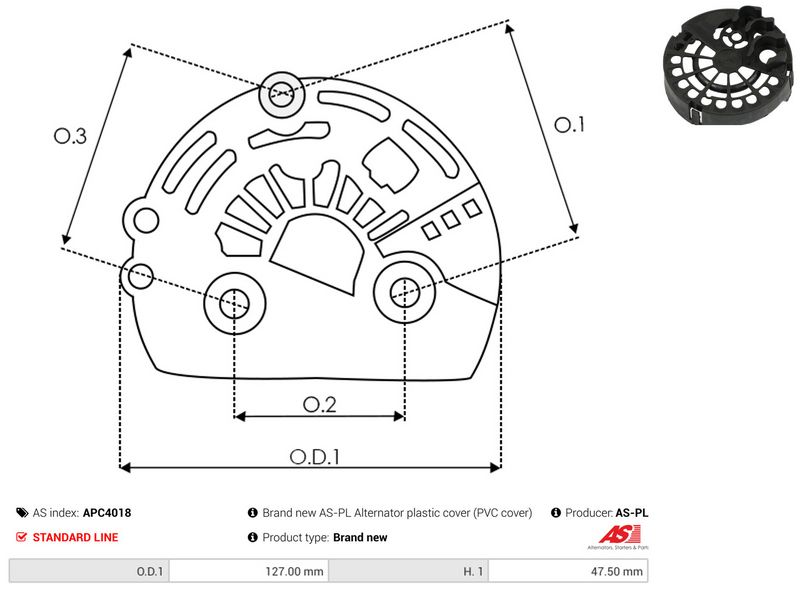 Kaitsekate, generaator, AS-PL APC4018