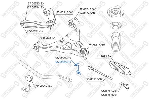 STELLOX 56-00369-SX Link/Coupling Rod, stabiliser bar