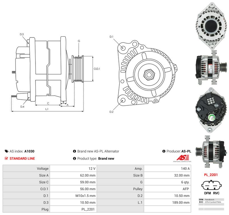 Generaator, AS-PL A1030