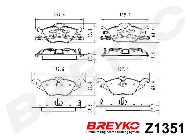 DAVID VASCO Z1351 Brake Pad Set, disc brake