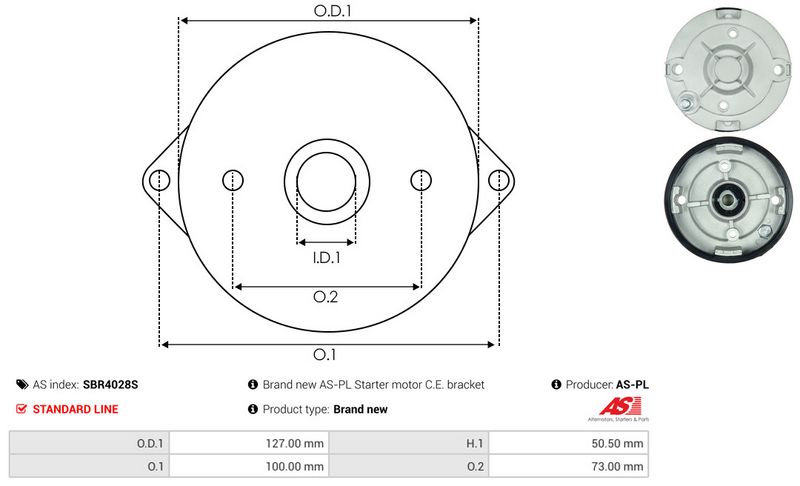AS-PL SBR4028S Starter Lid, carburettor