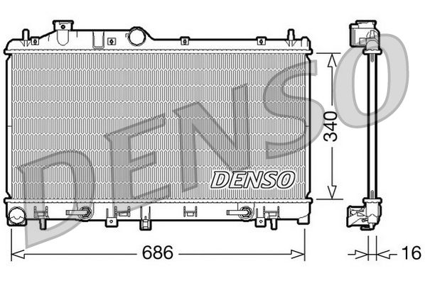DENSO hűtő, motorhűtés DRM36008
