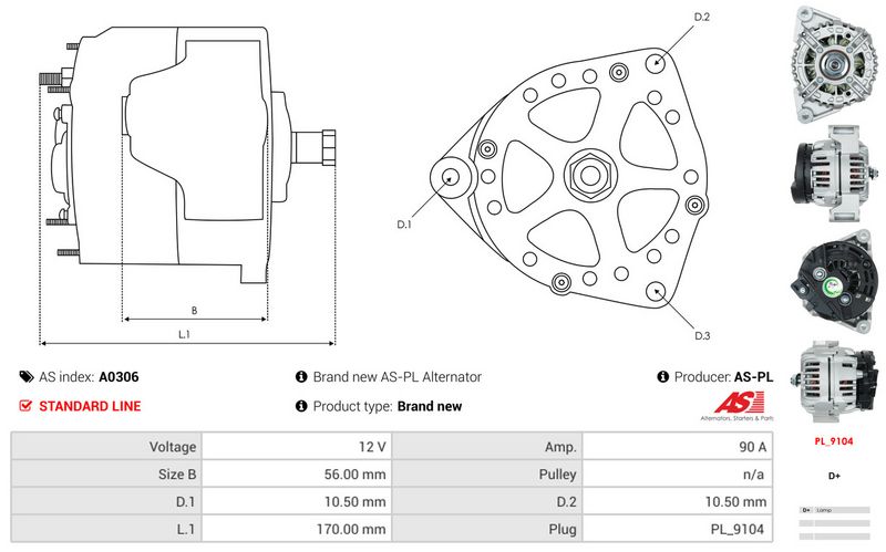 AS-PL A0306 Alternator