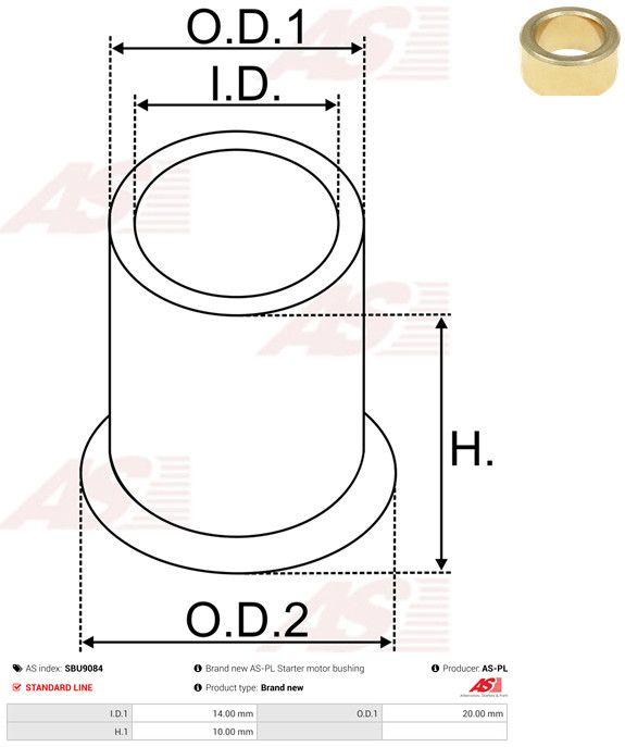 Puks, starterivõll, AS-PL SBU9084