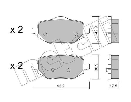 METELLI fékbetétkészlet, tárcsafék 22-1323-0