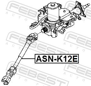 FEBEST ASN-K12E Steering Shaft