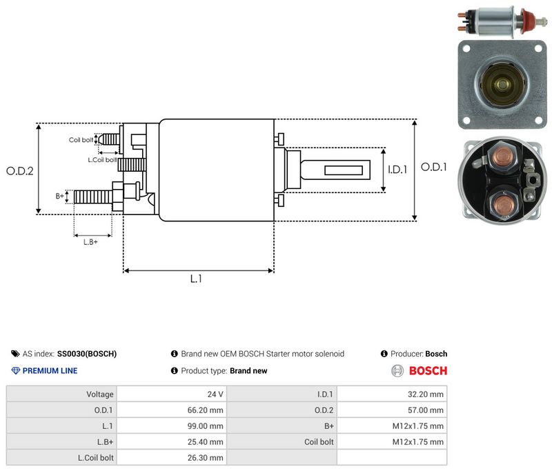 AS-PL SS0030(BOSCH) Solenoid Switch, starter
