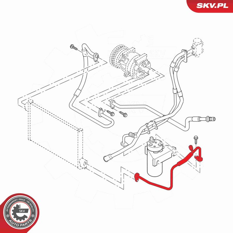 ESEN SKV 54SKV692 High/Low-pressure Line, air conditioning