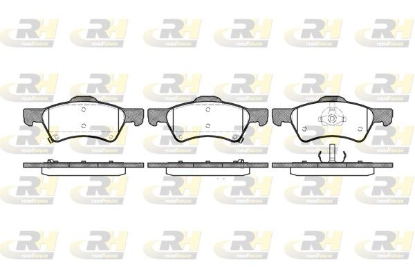 Комплект гальмівних накладок, дискове гальмо, Roadhouse 2810.02