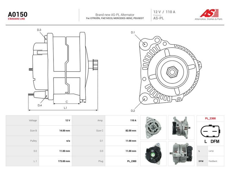 Generaator, AS-PL A0150