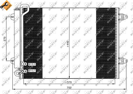 NRF 35614 Condenser, air conditioning