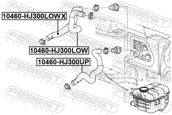 FEBEST 10460-HJ300LOWX Radiator Hose