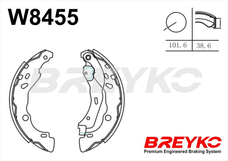 DAVID VASCO W8455 Brake Shoe Set