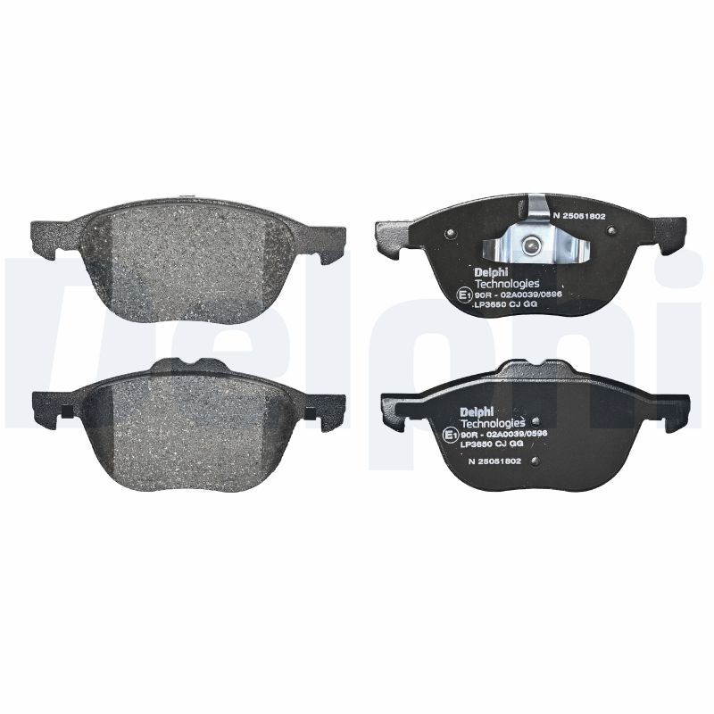 Remblokken set Voor , past: FORD C-MAX, C-MAX II, ECOSPORT, FOCUS C-MAX, FOCUS II, FOCUS III, GRAND C-MAX, KUGA II, TOURNEO CONNECT V408 NADWOZIE WIELKO, TRANSIT CONNECT 1.0-2.5 10.03-