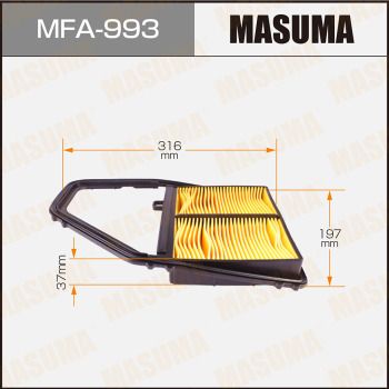 Повітряний фільтр, Masuma MFA-993