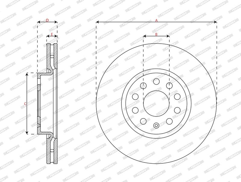 FERODO DDF3182C Brake Disc