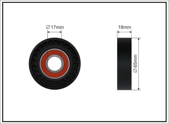 CAFFARO 93-00 - Tensioner Pulley, V-ribbed belt