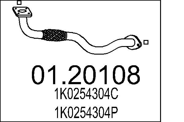 MTS kipufogócső 01.20108