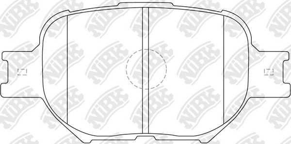 Комплект гальмівних накладок, дискове гальмо, Nibk PN1430