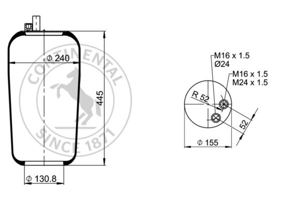 Burduf, suspensie pneumatica CONTINENTAL CTAM 4390 N2
