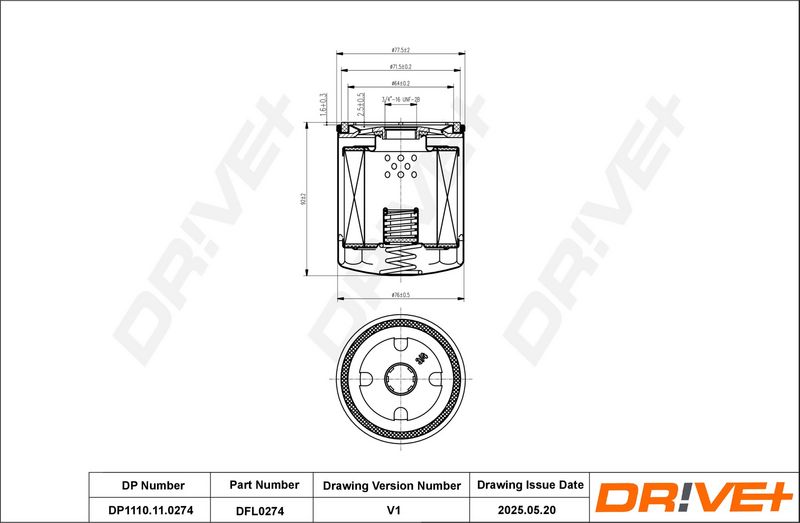 Filtru ulei DP1110.11.0274 Dr!ve+