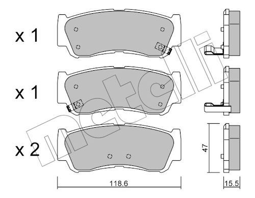 Plaquettes+de+frein+à+disque METELLI 22-0788-0