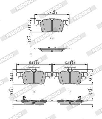 FERODO FDB5240 Brake Pad Set, disc brake