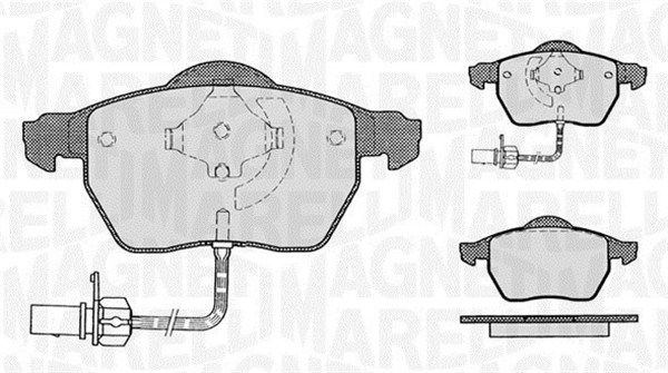 MAGNETI MARELLI fékbetétkészlet, tárcsafék 363916060142