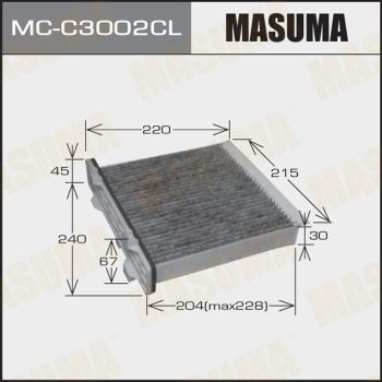 Фільтр, повітря у салоні, Masuma MCC3002CL