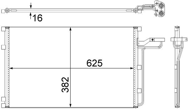 MAHLE kondenzátor, klíma AC 551 001S