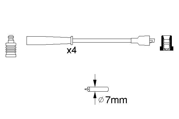 BOSCH 0 986 356 716 Ignition Cable Kit