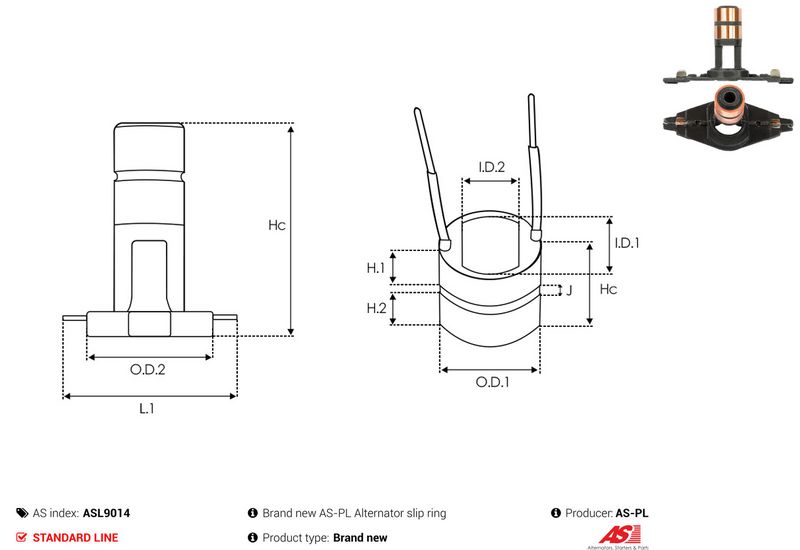 Rõngas, generaator, AS-PL ASL9014