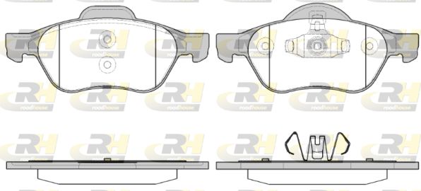 Комплект гальмівних накладок, дискове гальмо, Roadhouse 2962.40