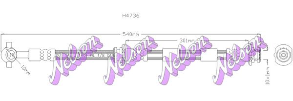 KAWE fékcső H4736