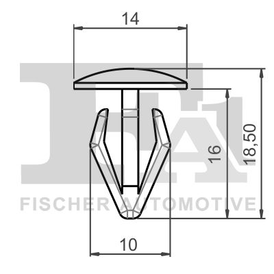 FA1 77-10009.5 Clip, trim/protection strip