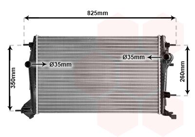 Радіатор, система охолодження двигуна, Van Wezel 43002414