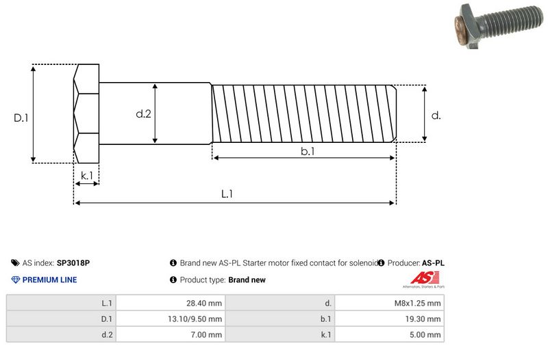 AS-PL SP3018P Repair Kit, starter