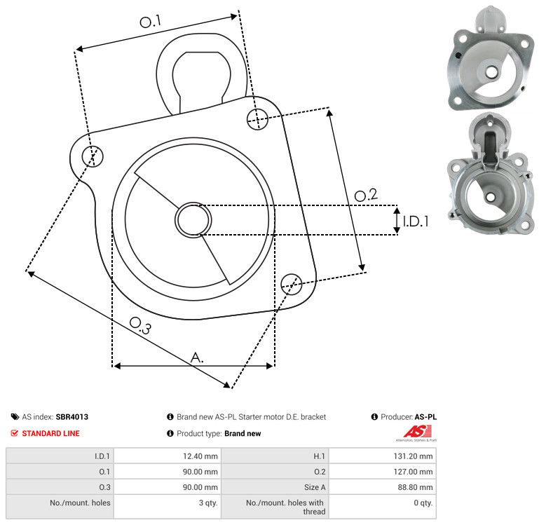 AS-PL SBR4013 Starter Lid, carburettor