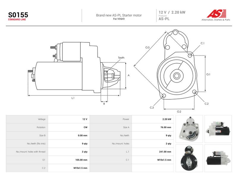 Starter, AS-PL S0155